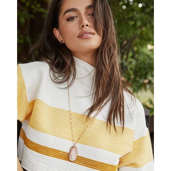 Kendra Scott Reid Intarsia Faceted Mother of Pearl Pendant Necklace - Picture 7 of 9